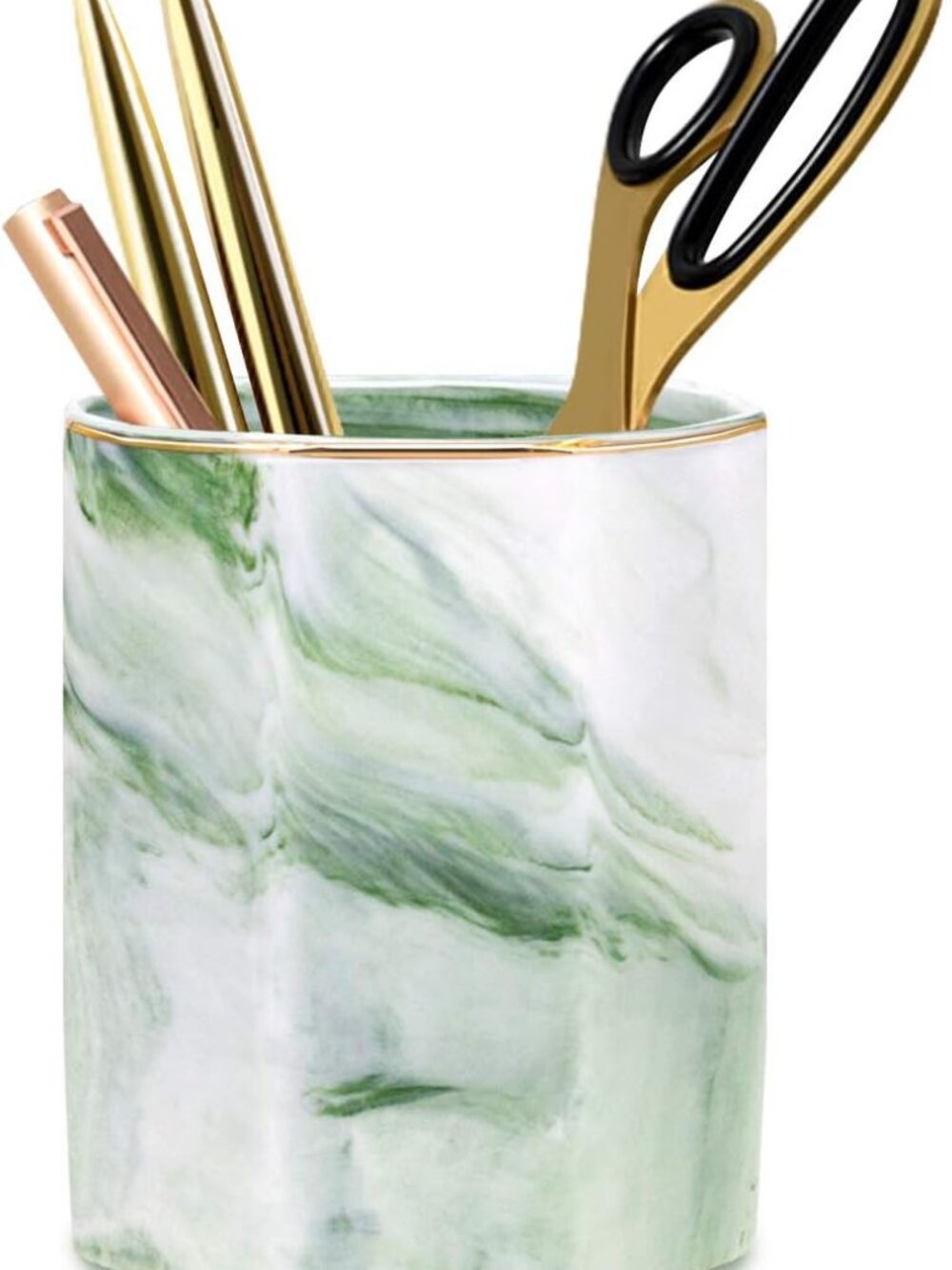 Cute Pencil Stand Marble Decorative Makeup Brush Holder Cup